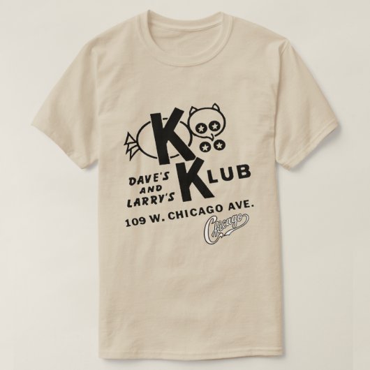 KOO KOO KLUB，シカゴ，イリノイ Tシャツ (デザイン正面)