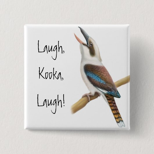 Kookaburra笑うPin 缶バッジ (正面)