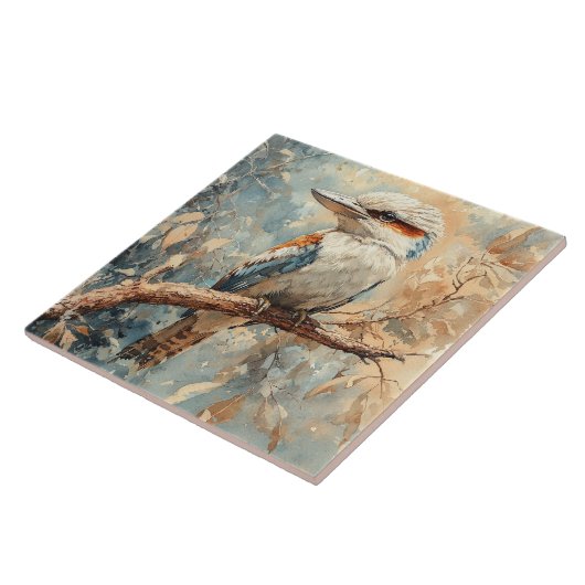 Kookaburra in a Tree Watercolor タイル (側面)