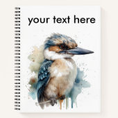 Kookaburra on a Branch、カスタム ノートブック (正面)