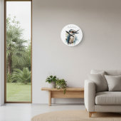 Kookaburra on a Branch、カスタム ラウンド壁時計