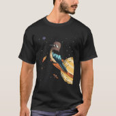 Kookaburra Space Kingfisher Birdwatcher Ornitholog Tシャツ (正面)
