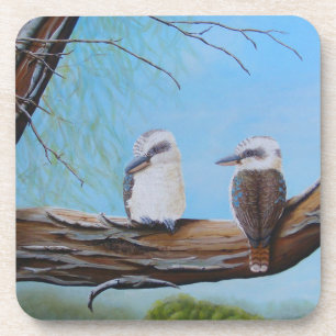 Kookaburras Gumtree Realistic 絵画's コースター