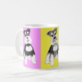 Kookie Sookieのシュナウツァーのコーヒー・マグ コーヒーマグカップ (正面左)