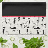 Kooky黒猫 キッチンタオル (折り畳み)