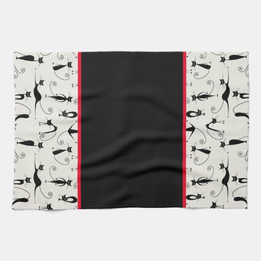 Kooky黒猫 キッチンタオル (横)