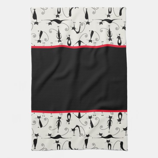 Kooky黒猫 キッチンタオル (縦)