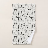 Kooky黒猫 バスタオルセット (ハンドタオル)