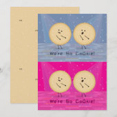 Kooky Cookies Cuttable Valentine Cards Pink, Denim サンキューカード (正面/裏面)