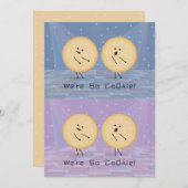 Kooky Cookies Cuttable Valentine Cards Purple Blue サンキューカード (正面/裏面)