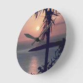 Koolanの日の出 ラウンド壁時計 (傾斜)