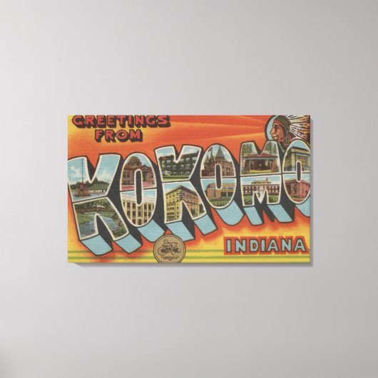 Koomo, Indiana – 大文字場面 キャンバスプリント (正面)