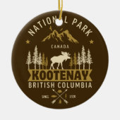 Kootenay National Park Canada Vintage Landscape セラミックオーナメント (正面)