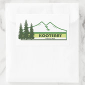 Kootenay National Park Green Stripes 長方形シール (バッグ)