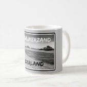 Kootwijkerzand、Nederland、Black and white コーヒーマグカップ (正面右)