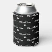 Koozieへの40歳の誕生日パーソナライズされた贈り 缶クーラー (缶裏面)