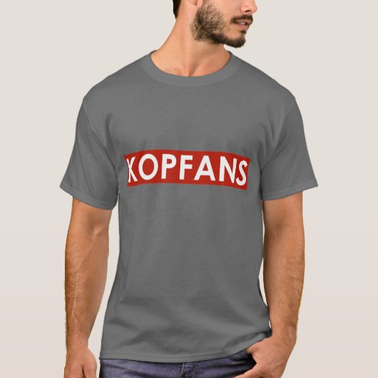 KopfansのダークグレーのTシャツ Tシャツ (正面)