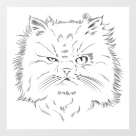 Kopfzeichnung einer Perserkatze ウィンドウサイン