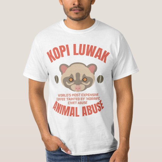 Kopi Luwak Animal Abus - Luwak Coffee Tシャツ (正面)