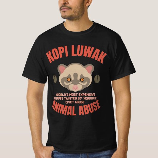 Kopi Luwak Animal Abus - Luwak Coffee Tシャツ (正面)