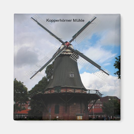 Kopperhörner Mühle / Wilhelmshaven / Deutschland マグネット (正面)