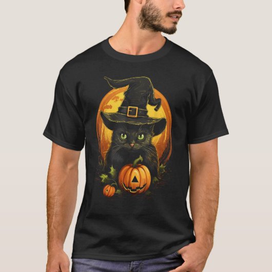 Korat Cat Halloween Graphic Tees 男性へ Women Tシャツ (正面)