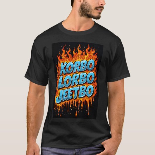 Korbo Lorbo Jeetbo KKR 2025クラシックTシャツ Tシャツ (正面)