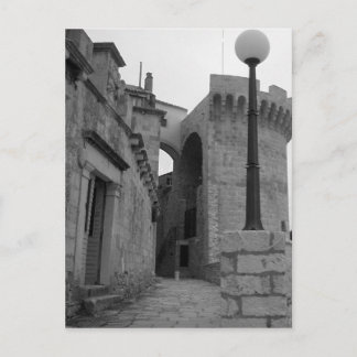 Korculaのストーン建物 ポストカード