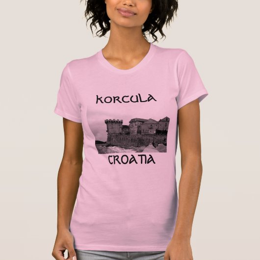 Korculaの海岸の要塞 Tシャツ (正面)