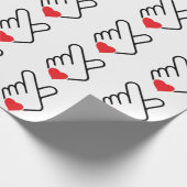 Korea v vinger, wave of Koreaanse hand. k-pop. ラッピングペーパー (角)