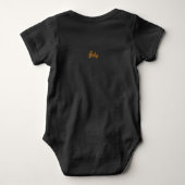 Korean Baby (아기) Chic Black & Gold Hangul Bodysuit ベビーボディスーツ (裏面)