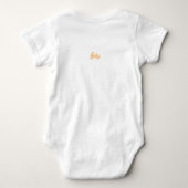 Korean Baby (아기) Cute Hangul Typography Bodysuit ベビーボディスーツ (裏面)