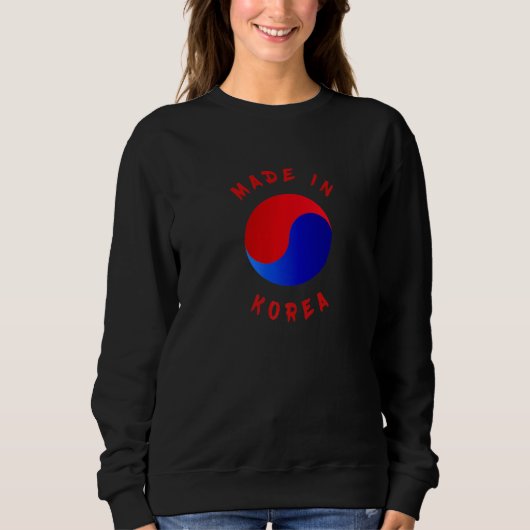 Korean born, Korean flag Premium スウェットシャツ (正面)