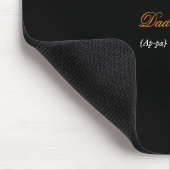 Korean Dad (아빠) Black Gold Art Mouse Pad マウスパッド (コーナー)