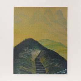 Korean Dream Yellow Mountain Abstract Staircase ジグソーパズル