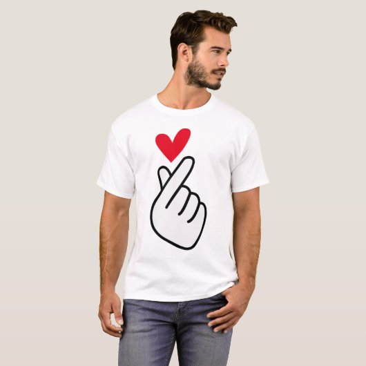 Korean finger heart tシャツ (正面フル)