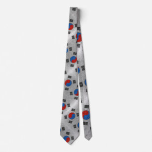 Korean Flag of South Korea Glitter Professional ネクタイ