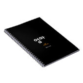 Korean Hangul Mom (Eom-ma) Black Gold Notebook ノートブック (右側)