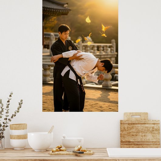 Korean Hapkido Self Defense ポスター (キッチン)