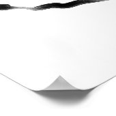 Korean Ink Mountain Landscape with Red Sun Poster ポスター (角)