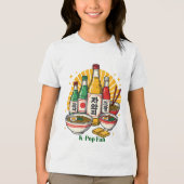 Korean Pop Culture Chest Print トライブレンドＴシャツ (正面)