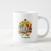 Korean Pop Culture Chest Print Espresso Cup ジャンボコーヒーマグカップ (右)