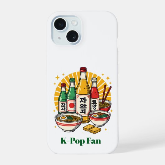 Korean Pop Culture Chest Print Printed Backpack Po iPhone 15ケース (裏面)