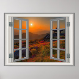 Korean Temple 🍂フェイクウィンドウフレーム ポスター