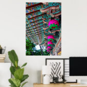 Korean Temple Roof Detail ポスター (ホームオフィス)