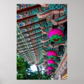 Korean Temple Roof Detail ポスター (正面)