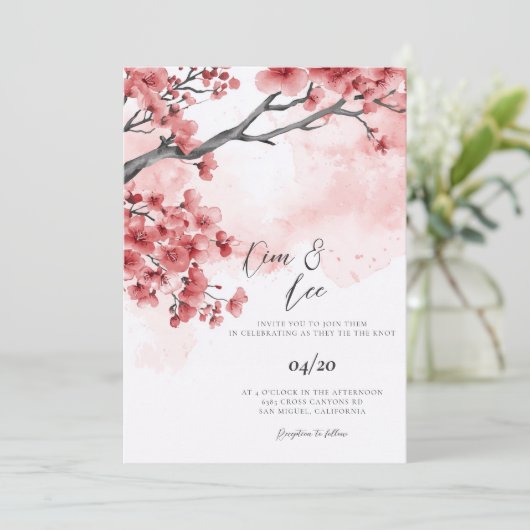 Korean Themed Wedding 招待状 (スタンド正面)