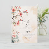 Korean Traditional Cherry Blossom Wedding 招待状 (スタンド正面)