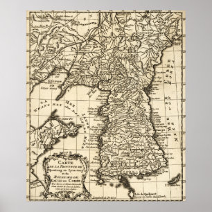 KoreaPanoramic MapKorea ポスター