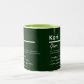 Kori、名前入り定義マグカップ ツートーンマグカップ (中央)